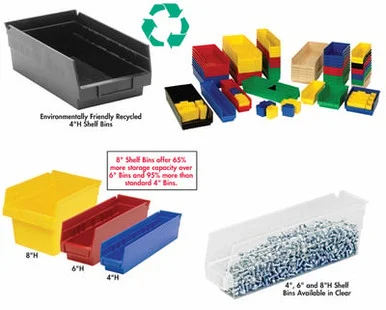 4" HIGH ECONOMY SHELF BINS HQSB104-I
