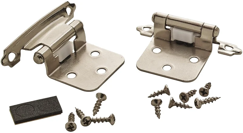 Amerock BPR342926 Cabinet Hinge, 2-3/4 in L x 1-3/4 in W, Steel, Polished Chrome, 5-Hole, Face Mounting