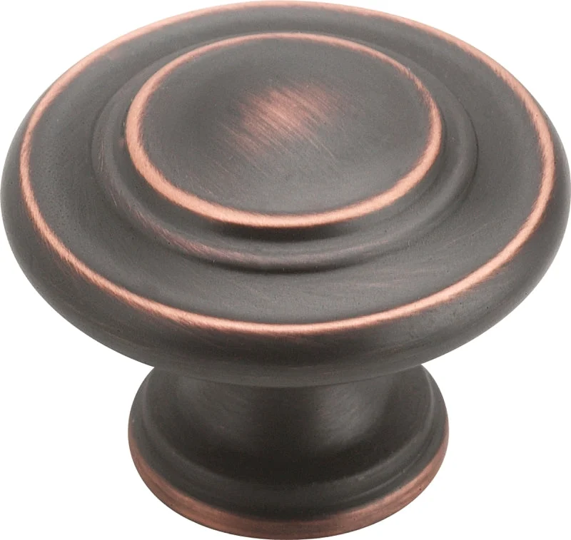 Amerock TEN1586ORB Cabinet Knob, 1 in Projection, Zinc, Oil-Rubbed Bronze