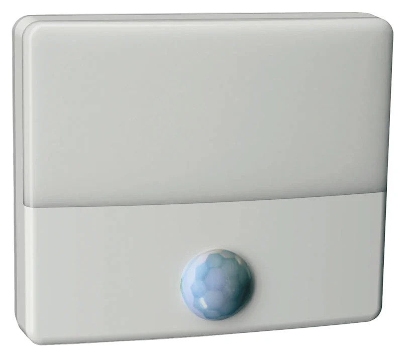 AmerTac Senti Series NL-SNTI Motion Night Light, 120 V, 1 W, LED Lamp, Warm White, 10 Lumens, 3000 K Color Temp, White