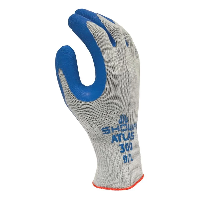 Atlas Fit Unisex Indoor/Outdoor Coated Work Gloves Blue/Gray S 1 pair