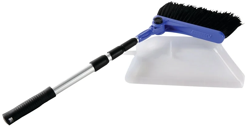 Camco USA 43623 Broom and Dust Pan, Multi-Color