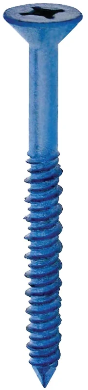 Cobra Anchors 626W Screw, 3/16 in Thread, 4 in L, Flat Head, Phillips, Robertson Drive, Steel, 10/PK