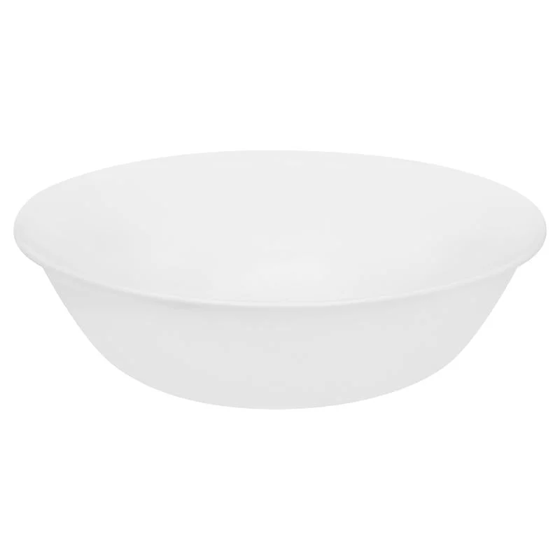 Corelle Livingware 32 oz Winter Frost Glass Winter Frost White Serving Bowl 9 in. D