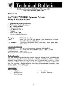 DAP 00835 Siding and Window Sealant, Black, 24 hr Curing, -35 to 140 deg F, 10.1 oz Cartridge