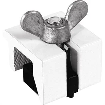 Defender Security U 9821 Sliding Window Lock, 7/8 in L x 7/8 in W x 9/16 in H Dimensions, Aluminum, Painted