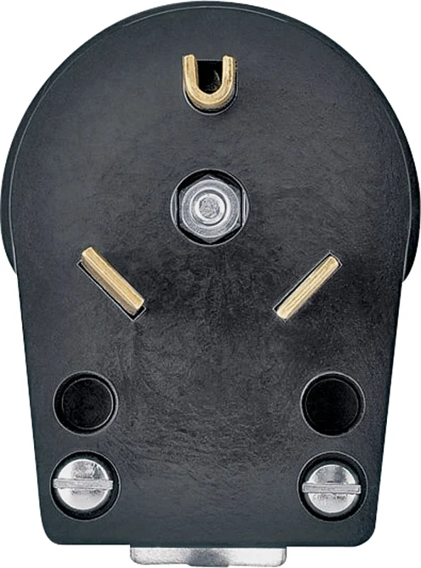 Eaton 83-BOX Electrical Plug, 2-Pole, 30 A, 125 V, Screw, NEMA: NEMA TT-30, Black
