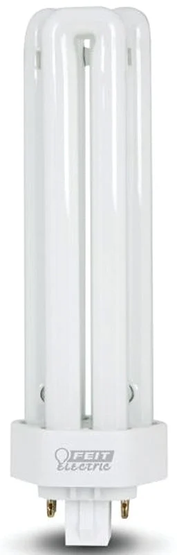 Feit Electric PLT42E/35 Compact Fluorescent Bulb, 42 W, T4 Lamp, GX24Q-4 Lamp Base, 3000 Lumens, 3500 K Color Temp