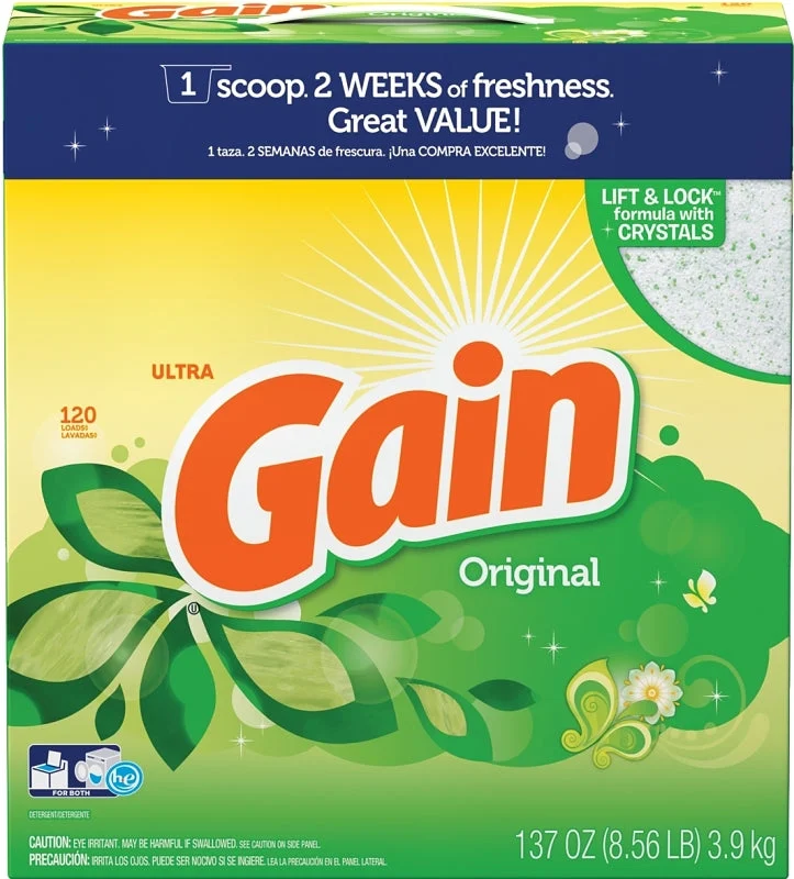 Gain 80811746 Laundry Detergent, 123 oz, Powder, Original