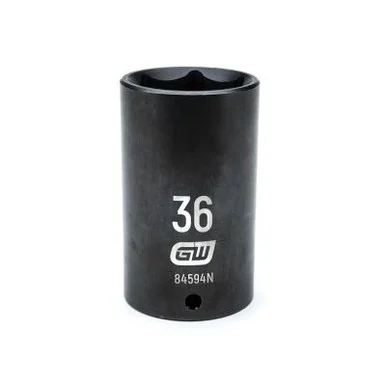 GearWrench 1/2 Inch Drive 6 Point Deep Impact Metric Socket 36mm