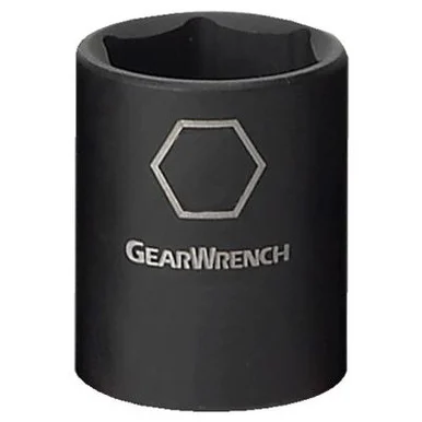 GearWrench 1/2 Inch Drive 6 Point Standard Impact SAE Socket 1 Inch