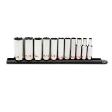 GEARWRENCH 11 Piece 3/8" Drive 6 Point SAE Hi-Viz Deep Socket Set