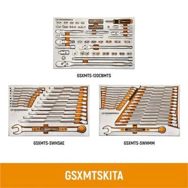 GEARWRENCH 132 Piece 1/4", 3/8" and 1/2" Drive 120XP Mechanics Tool Sets in Premium Foam Trays