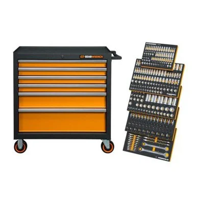 Gearwrench 358 Piece MEGAMOD Metric Mechanics Tool Set in Modular Foam Trays with Rolling Cabinet