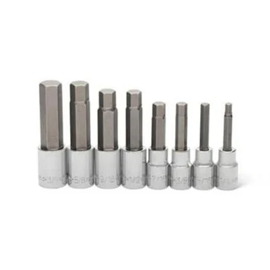 GearWrench 7 Piece 1/2 Inch Drive Metric Mid Length Hex Bit Socket Set