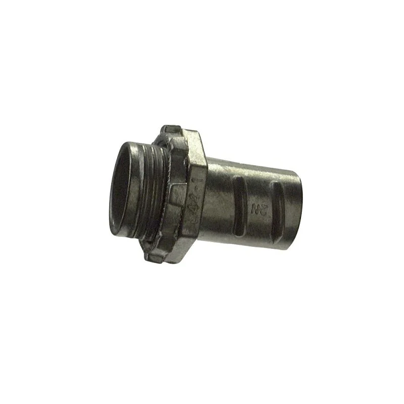 Halex 04403B Flex Conduit Connector, 3/8 in Screw-In, Zinc, 50/PK
