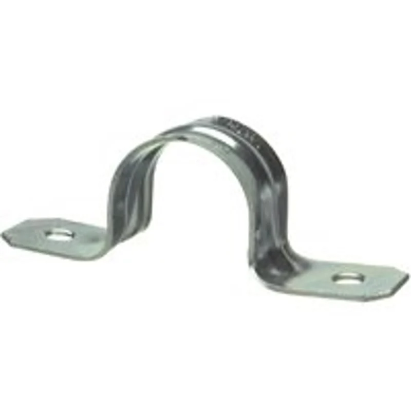Halex 26124 2-Hole Rigid Conduit Strap, Galvanized, 1-1/4 in, Steel, 4/BAG, Pack of 10
