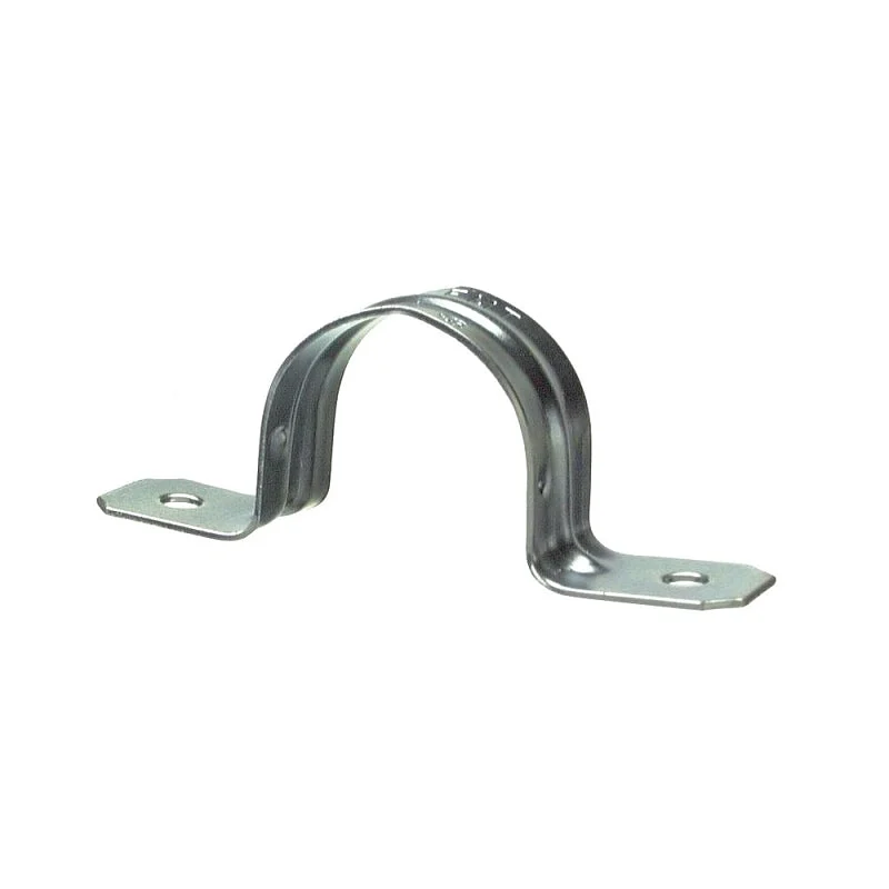 Halex 61240B 2-Hole Rigid Conduit Strap, 4 in, 8 in L, Steel, Zinc-Plated, 20/BX