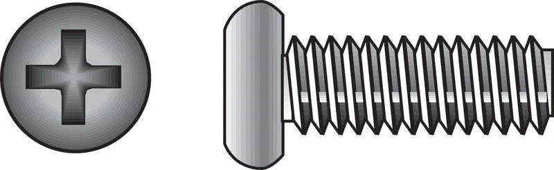 HILLMAN No. 1/4-20 Ga. X 1/2 in. L Phillips Pan Head Stainless Steel Machine Screws 100 pk