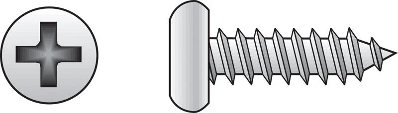 HILLMAN No. 14 Ga. X 1 in. L Phillips Pan Head Sheet Metal Screws 100 pk