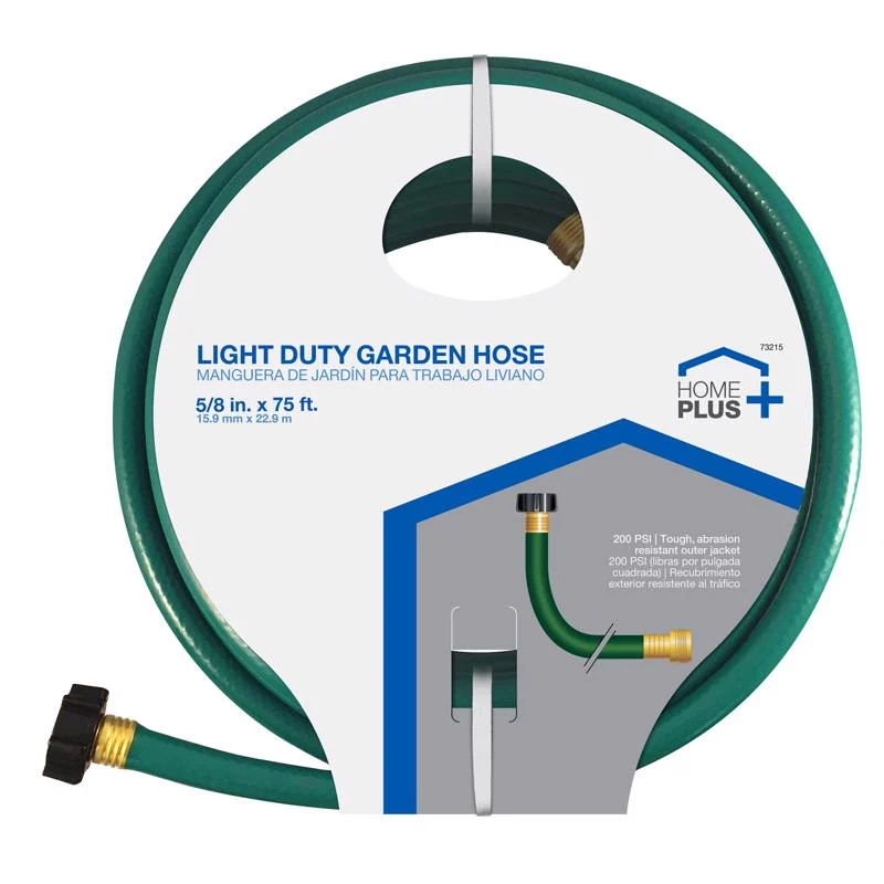 Home Plus 5/8 in. D X 75 ft. L Light Duty Garden Hose