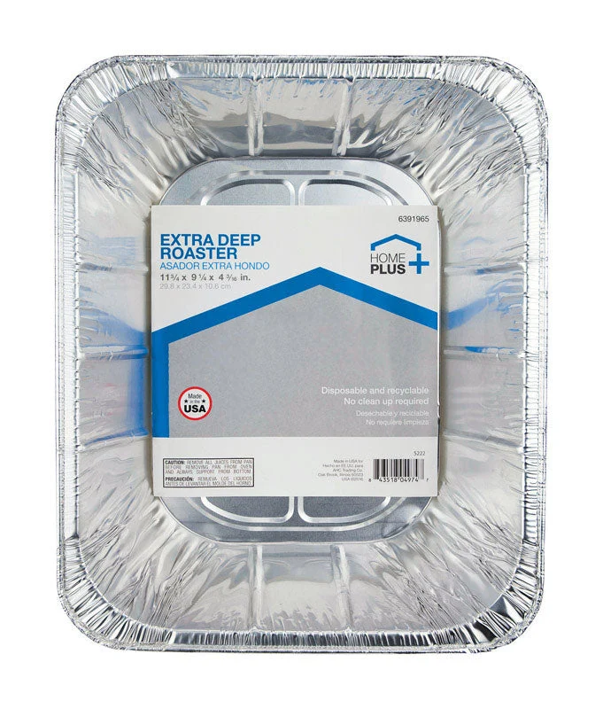 Home Plus 9-1/4 in. W X 11-3/4 in. L Deep Roaster Silver