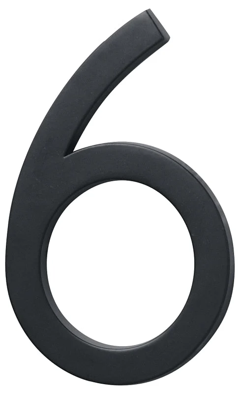 Hy-Ko FM-6 Architectural Series FM-6/6 House Number, Character: 6, 6 in H Character, Black Character, Pack of 3