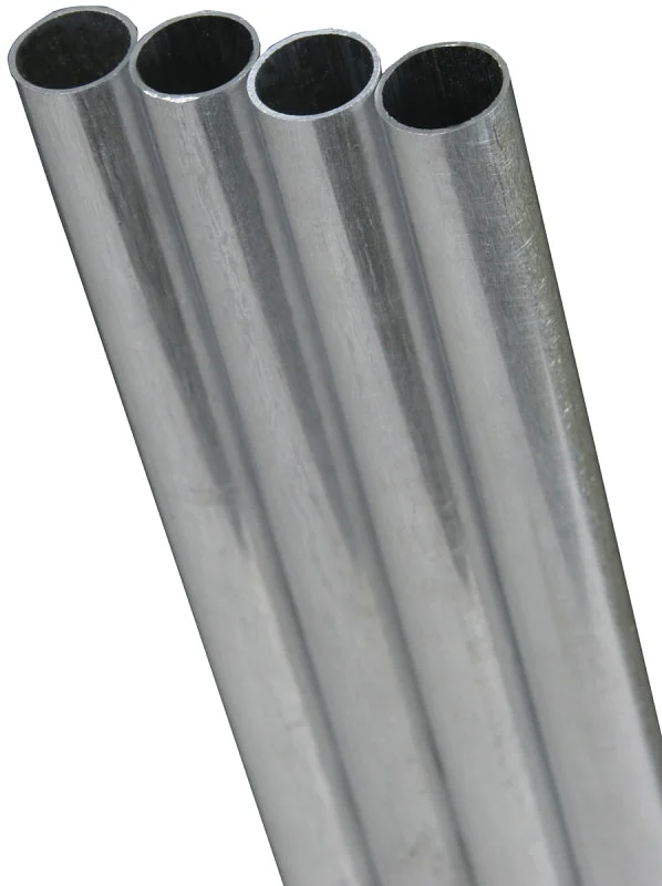 K & S 87119 Decorative Tube, Round, 12 in L, 3/8 in Dia, 22 ga Wall, Stainless Steel, Polished