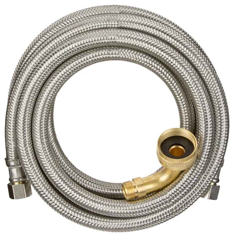 Keeney PP25896 Dishwasher Supply Line, Stainless Steel, 8 ft L Dimensions