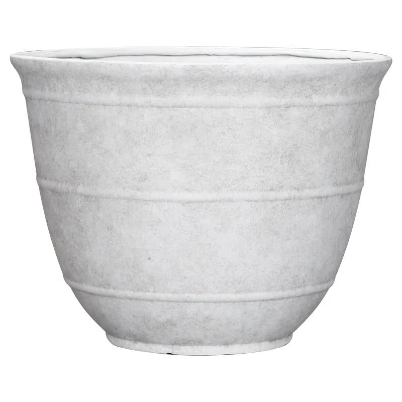 L&G 12 in. H X 16 in. W X 16 in. D X 16 in. D Polyresin Brighton Planter White