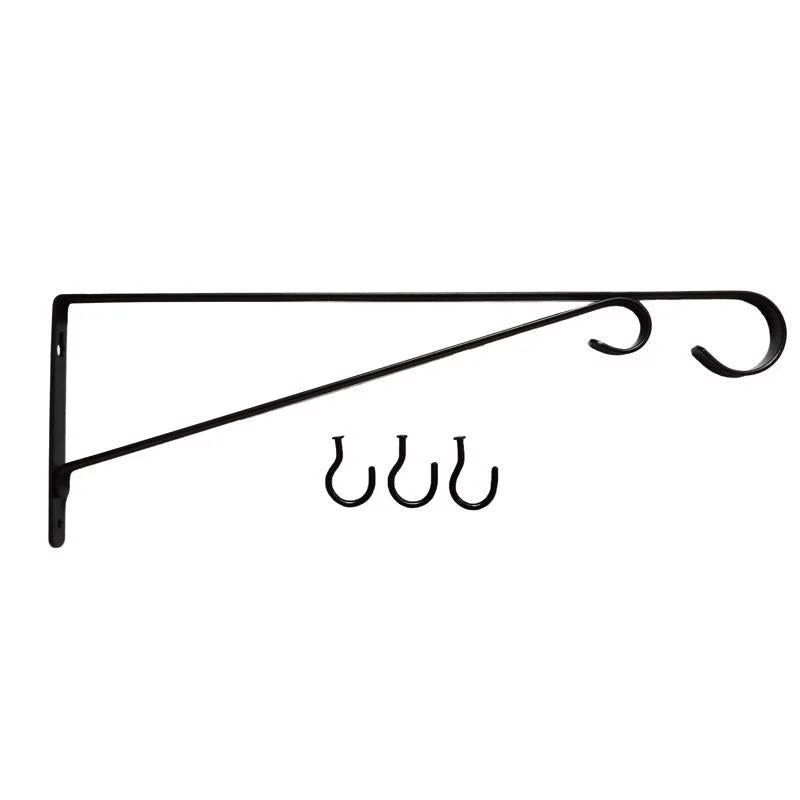 Living Accents Black Steel 15 in. H Straight with Loop Plant Hanger