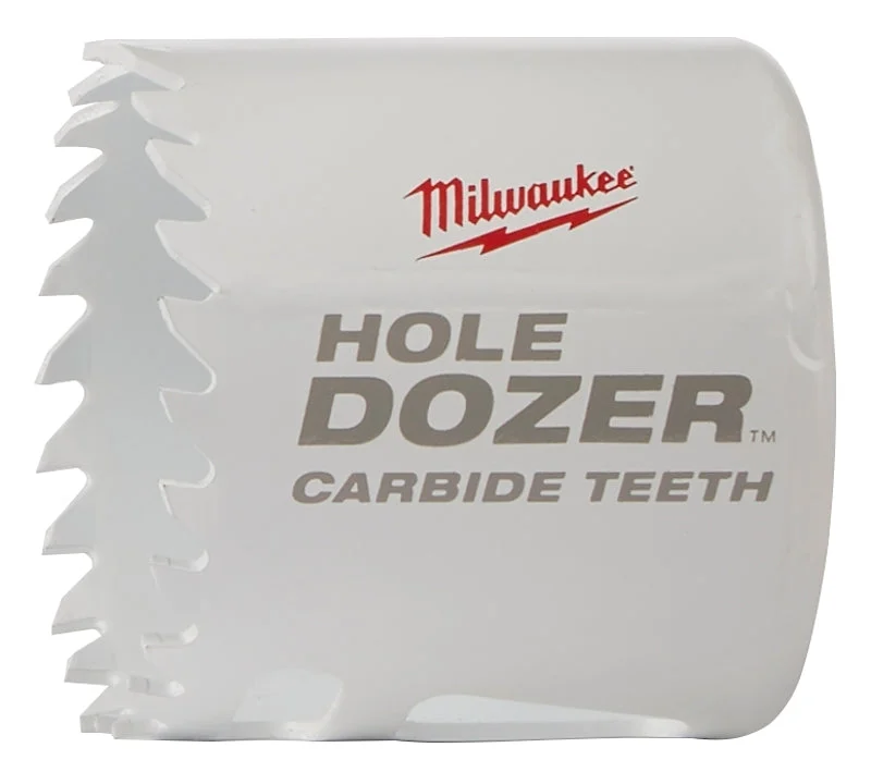 Milwaukee Hole Dozer 49-56-0720 Hole Saw, 2 in Dia, 1.62 in D Cutting, 5/8 in Arbor, 3 TPI, Carbide Cutting Edge