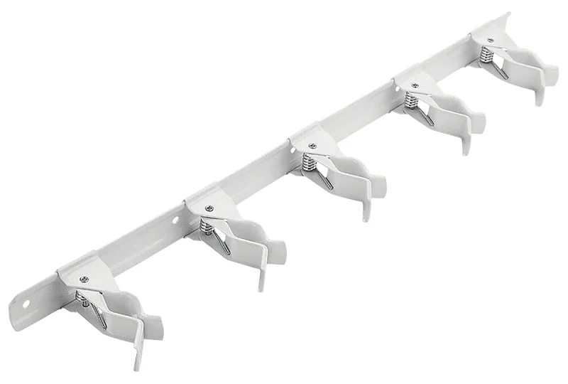 National Hardware N112-078 Tool Storage Clip, 5-Compartment, Steel, White