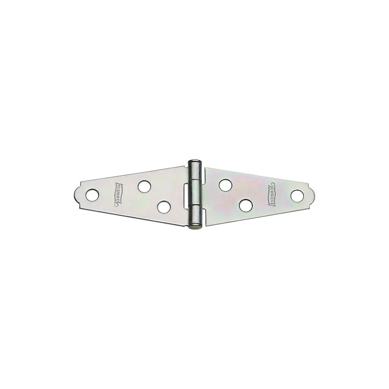 National Hardware N127-365 Strap Hinge, 1-1/16 in W Frame Leaf, 0.05 in Thick Leaf, Steel, Zinc, Fixed Pin, Wall, 18 lb