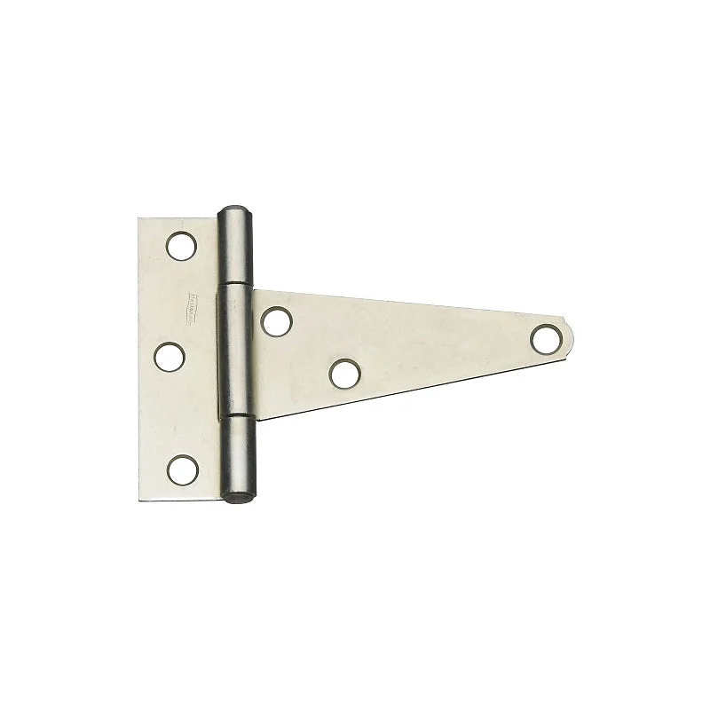 National Hardware N129-023 T-Hinge, 3.3 in W Frame Leaf, 1.127 in H Frame Leaf, Steel, Zinc, Tight Pin, 60 lb, Pack of 10