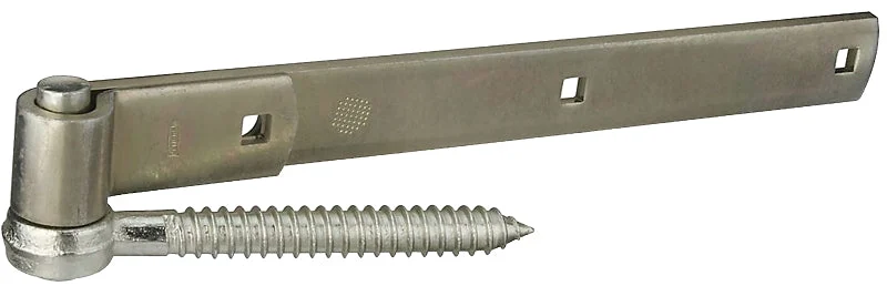 National Hardware N129-809 Hook/Strap Hinge, 1.52 in H Door Leaf, 14 in, 1/4 in Thick Leaf, Steel, Zinc, Screw Mounting