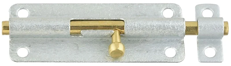 National Hardware N151-910 Barrel Bolt, 0.32 in Dia Bolt Head, 5 in L Bolt, Steel, Galvanized