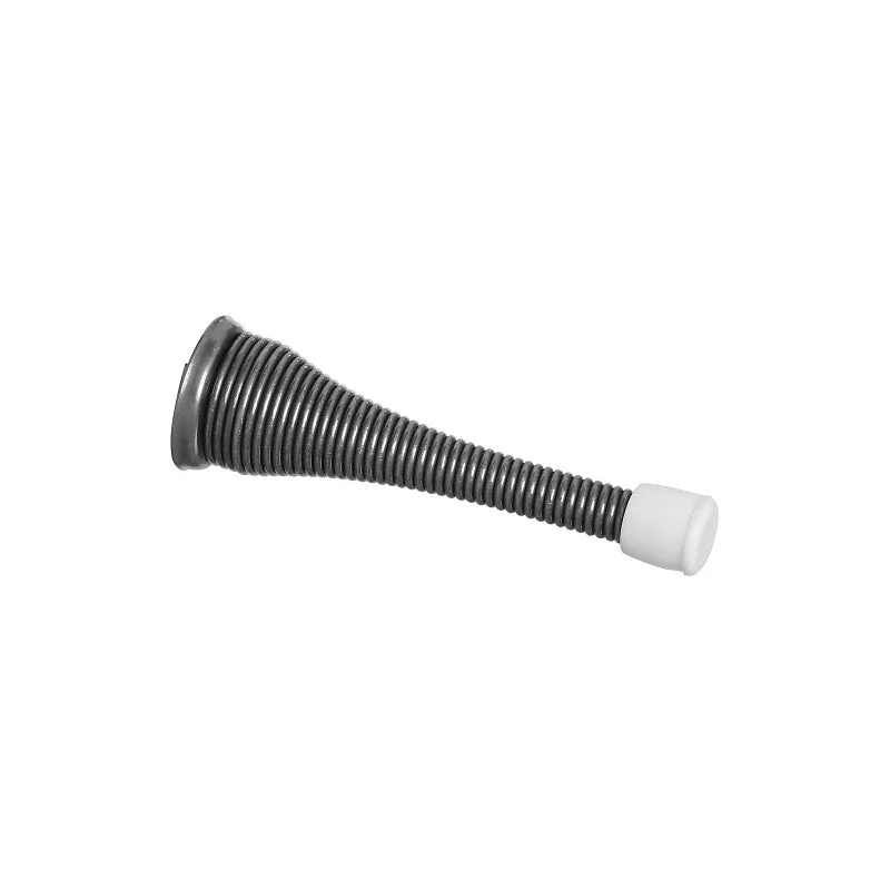 National Hardware N184-341 Door Stop, 3-43/64 in L, 3 in Projection, Rubber/Steel, Antique Brass
