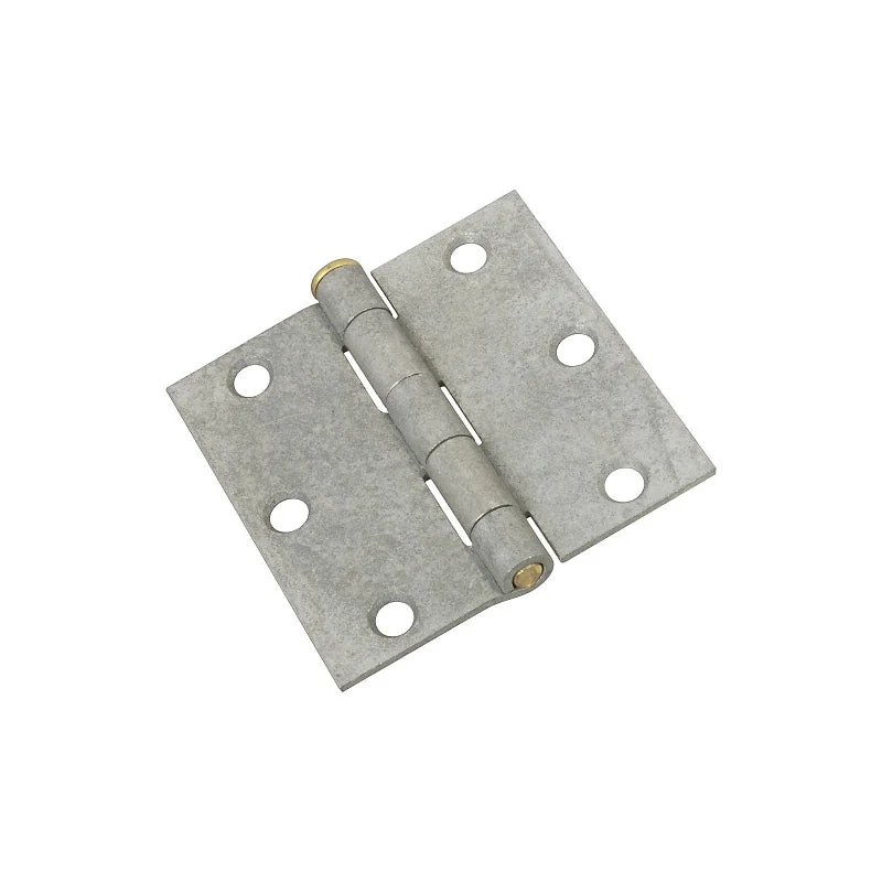 National Hardware N208-835 Broad Hinge, 3 in W Frame Leaf, Steel, Galvanized, Loose, Removable Pin, 50 lb