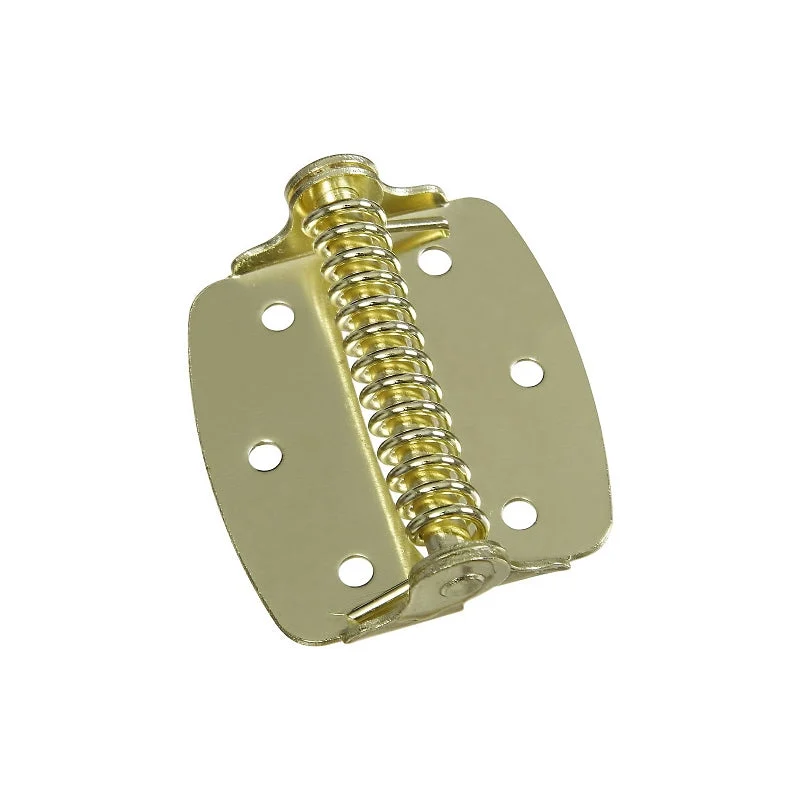 National Hardware N240-481 Cabinet Spring Hinge, 2.27 in W, Steel, Brass, 6-Hole, Surface Mounting