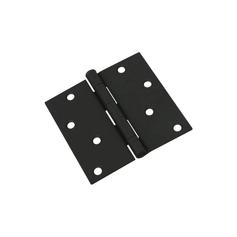 National Hardware N241-208 Square Corner Door Hinge, 0.272 in H Door Leaf, 0.08 in Thick Door Leaf, 4 in H Frame Leaf