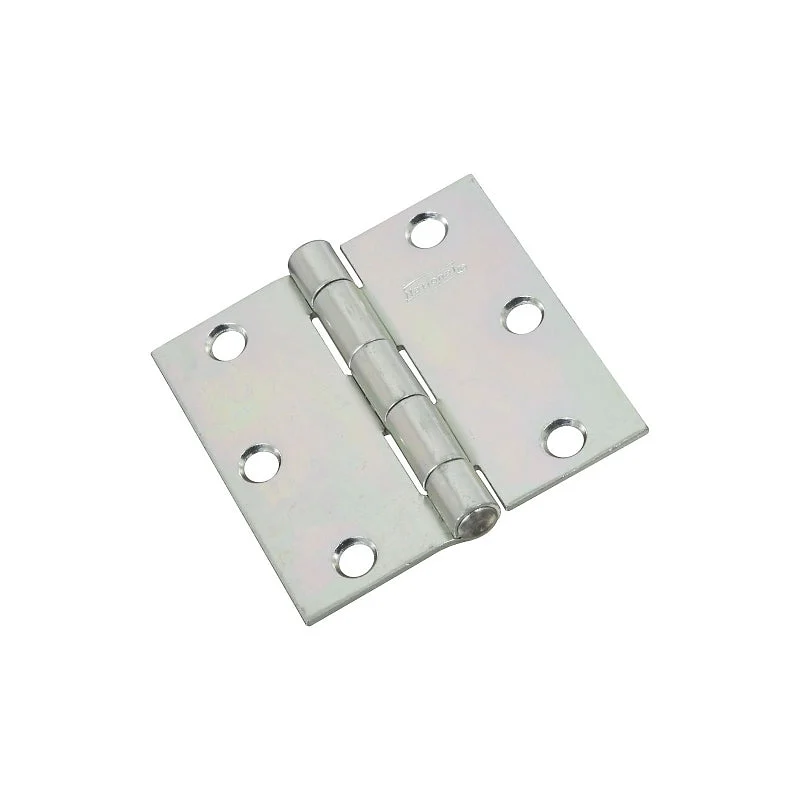 National Hardware N261-644 Utility Hinge, 3 in W Frame Leaf, 0.08 in Thick Frame Leaf, Steel, Zinc, Riveted Pin, Mortise