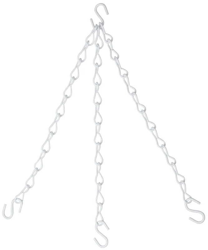 National Hardware N275-040 Flower Plant Chain, 18 in L, Steel, White