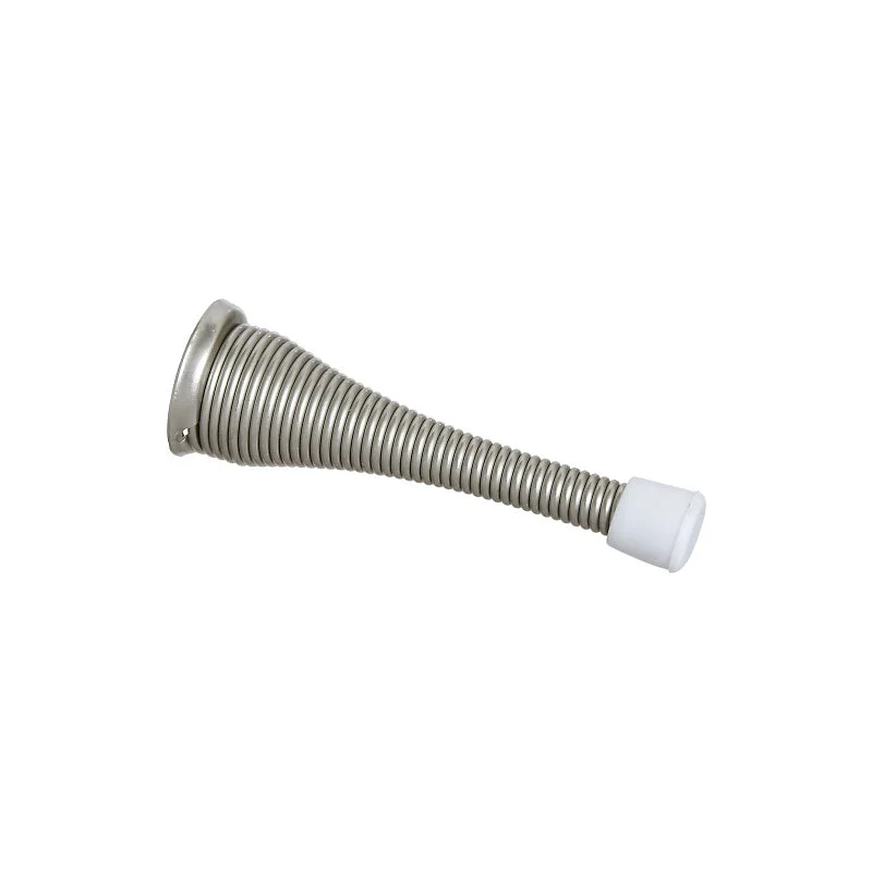 National Hardware N331-165 Door Stop, 3 in Projection, Rubber/Steel, Satin Nickel