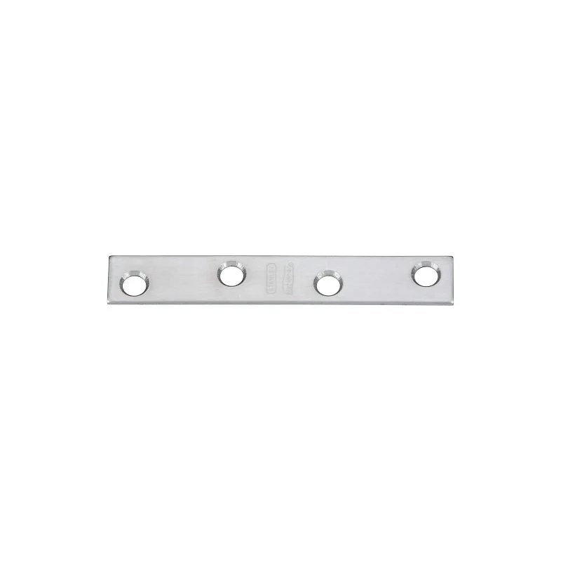 National Hardware N348-375 Mending Brace, 4 in L, 5/8 in W, Stainless Steel, Screw