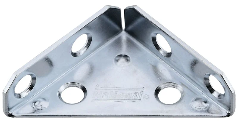 National Hardware V124 Series N337-675 Corner Brace, 2 in L, 3.4 in W, 2 in H, Steel, Zinc