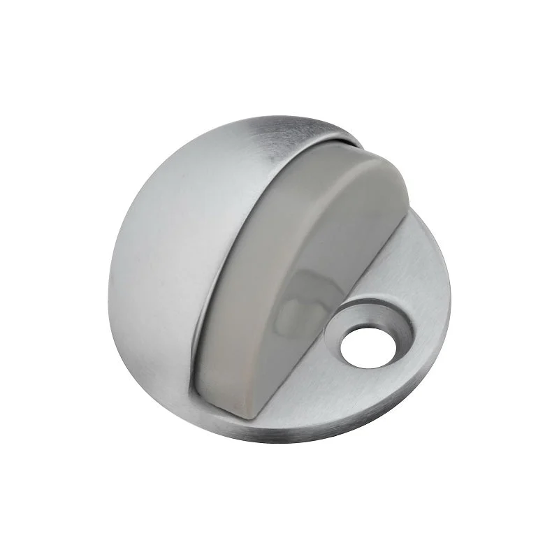 National Hardware V1936 Series N215-830 Door Stop, 1-3/4 in Dia Base, Brass/Rubber, Chrome-Plated