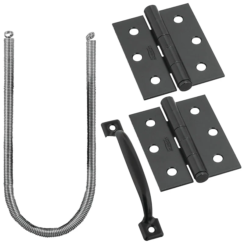 National Hardware V90 Series N107-409 Screen Door Set, Steel, Black