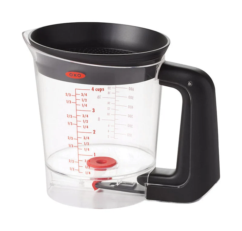 OXO Good Grips Black/Clear Plastic Fat Separator 4 cups