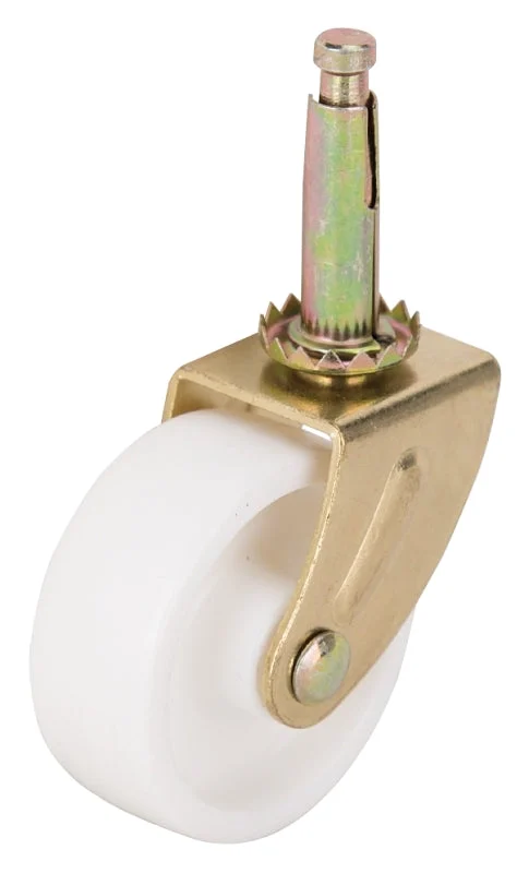 ProSource JC-B25-PS Swivel Caster, 2 in Dia Wheel, 2 in W Wheel, White, 60 lb, Steel Housing Material